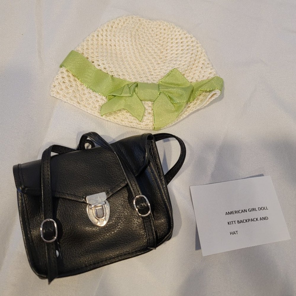 American Girl Doll Kit's Hat and Backpack
